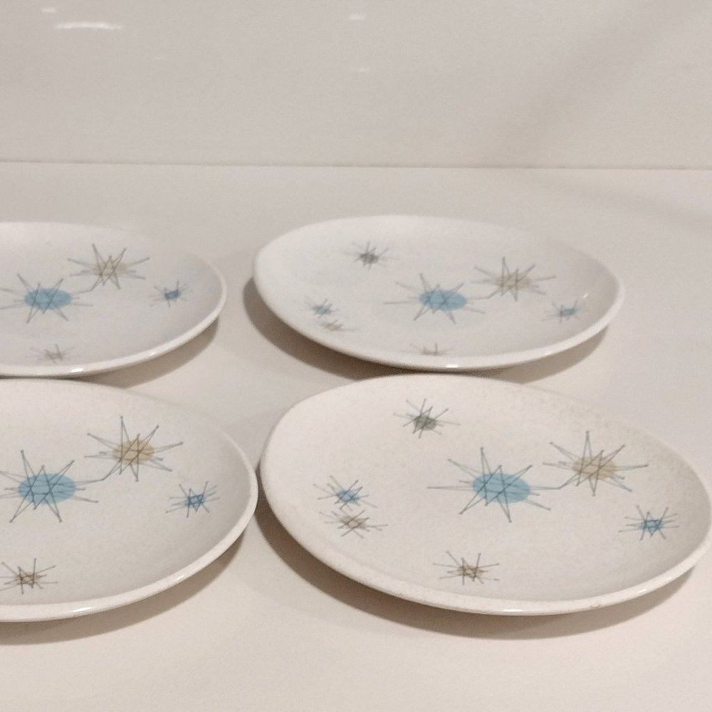 ✨ Vintage Starburst Franciscan 4 Salad / Dessert Plates